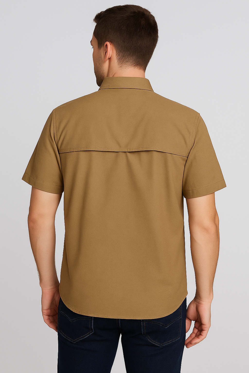 Ripstop "Breeze Back" Vented Short Sleeve Button Down Shirt